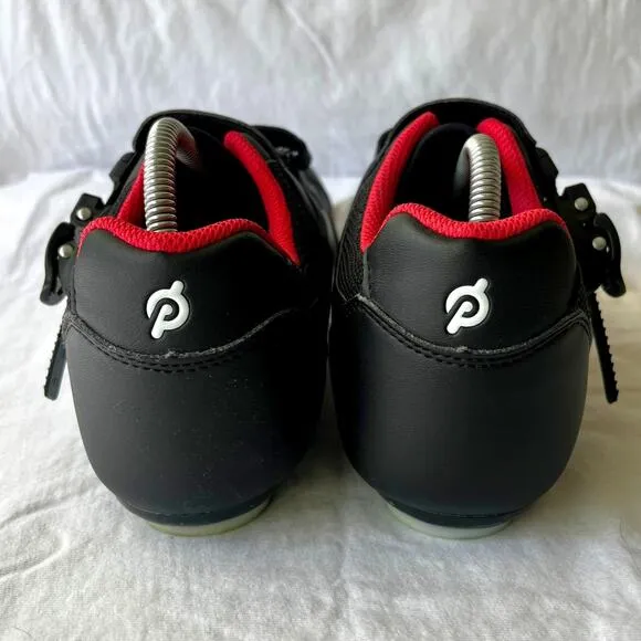 Peloton Men's Indoor Cycling Shoes With Cleats Black/White/Red Size EU 43/US 10