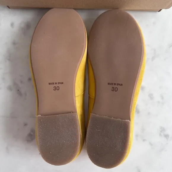 Pepa London Lace Tie Ballerina Shoes in Sunshine Yellow