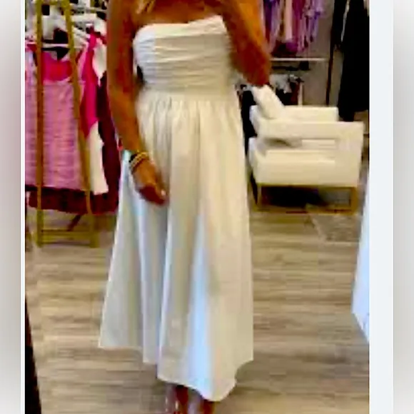 Perfect Minimalist Summer Cotton Strapless Dress with pockets - NWT, S/M/L/XL