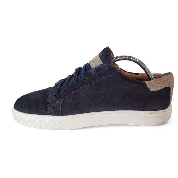 Peter Millar Crown Suede Casual Low Top Sneakers Navy MS20F05 Men's 9M