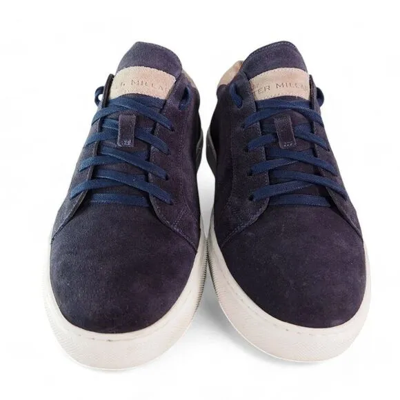 Peter Millar Crown Suede Casual Low Top Sneakers Navy MS20F05 Men's 9M