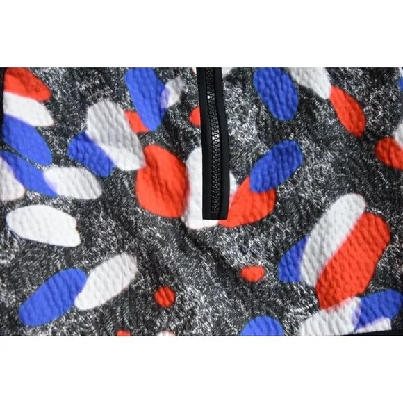 Peter Pilotto Dress Women 8 Luxury Premium Abstract Sheath Preppy Red White Gray