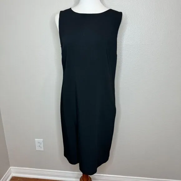 Piazza Sempione Italy Shift Dress Silk Blend Size 10 (46) Quiet‎ Luxury Career