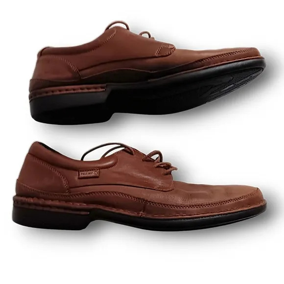 Pikolinos Men's Derby Designer Brown Leather Lace Up Shoes