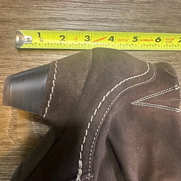 Pikolinos Spain Suede Ankle Boots Brown Low Heel Booties Size 38/ 7.5-8 US