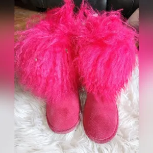 Pink Fuzzy Slippers
