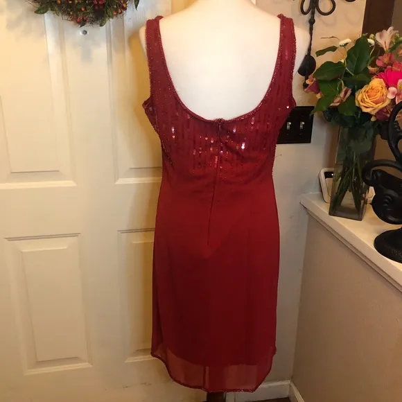 Pisarro NightsLuxury Brand Red ValentinesDay Dress