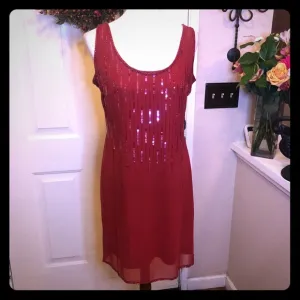 Pisarro NightsLuxury Brand Red ValentinesDay Dress