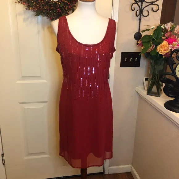 Pisarro NightsLuxury Brand Red ValentinesDay Dress
