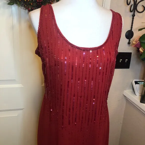 Pisarro NightsLuxury Brand Red ValentinesDay Dress
