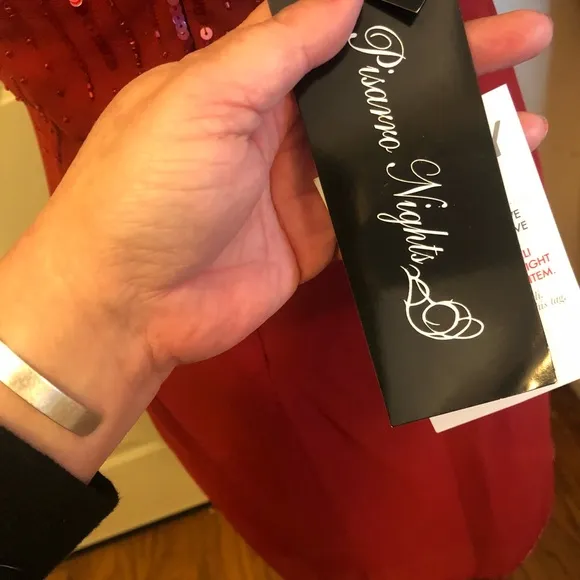 Pisarro NightsLuxury Brand Red ValentinesDay Dress