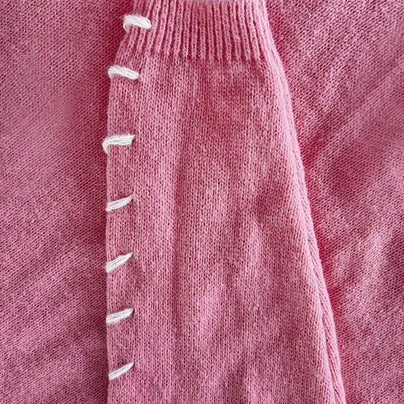 Plus Size Pink Casual Women's Minimalist Pullover Sweater
