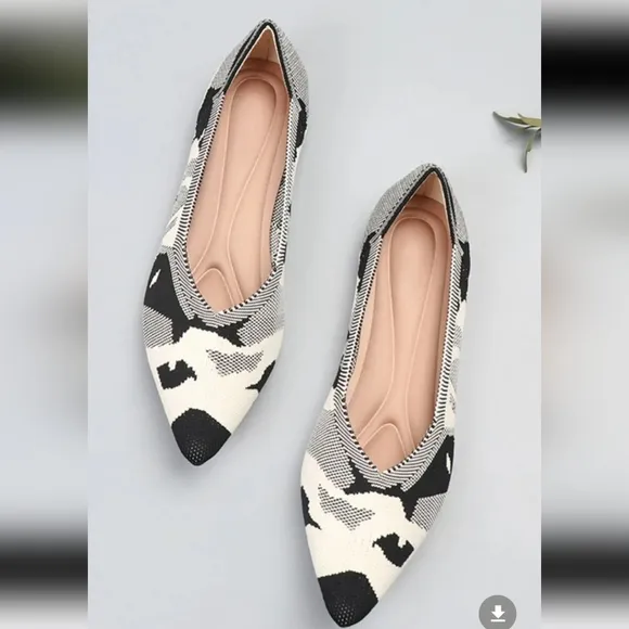 Point Toe Block Heels Slip-Ons