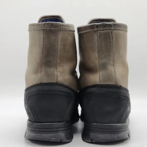 Polo Ralph Lauren Nubuck Leather Boots Men’s 9D Grey Hiking Trail Outdoor Zip