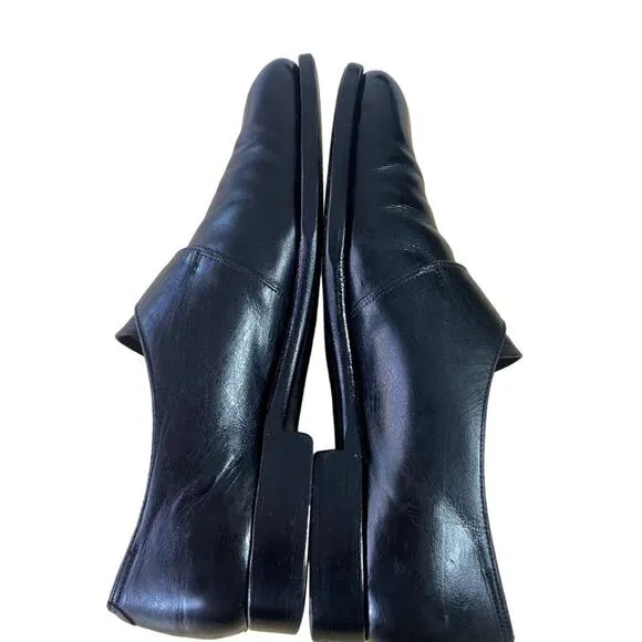 Polo Ralph Lauren Shoes Mens 10D Leather Black Single Monk Strap Italy Dressy