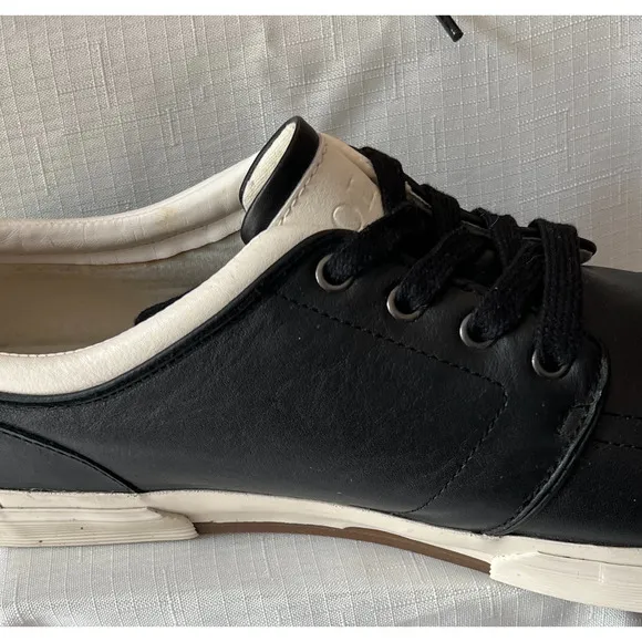 Polo Ralph Lauren Shoes Mens 15 Black Leather Saxon Sneaker Low Top Lace