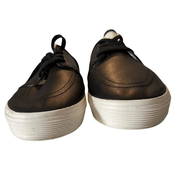 Polo Ralph Lauren Shoes Mens 15 Black Leather Saxon Sneaker Low Top Lace
