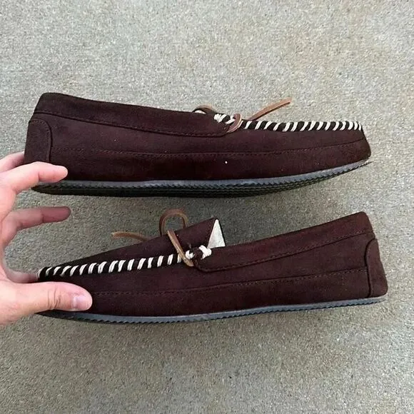 Polo Ralph Lauren Moccasin Slippers Brown Men’s Sz 10