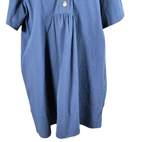 Pomander Place Dress Womens XLarge Indigo Blue Lea Mini Minimalist Tuckernuck