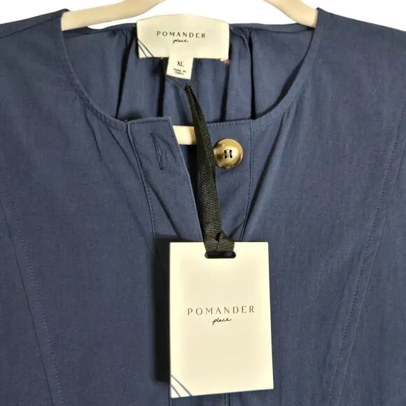 Pomander Place Dress Womens XLarge Indigo Blue Lea Mini Minimalist Tuckernuck