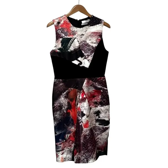 PRABAL GURUNG Paintbrush Abstract Dress Art to Wear Luxury Designer Old Money NY
