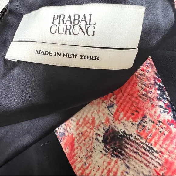 PRABAL GURUNG Paintbrush Abstract Dress Art to Wear Luxury Designer Old Money NY