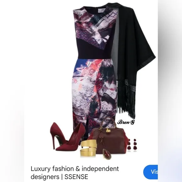 PRABAL GURUNG Paintbrush Abstract Dress Art to Wear Luxury Designer Old Money NY