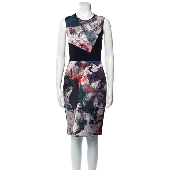 PRABAL GURUNG Paintbrush Abstract Dress Art to Wear Luxury Designer Old Money NY