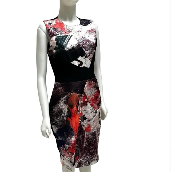 PRABAL GURUNG Paintbrush Abstract Dress Art to Wear Luxury Designer Old Money NY