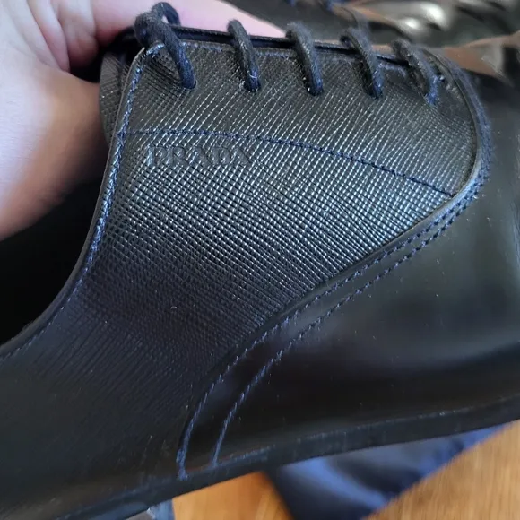 Prada Men's Black Leather Shoes