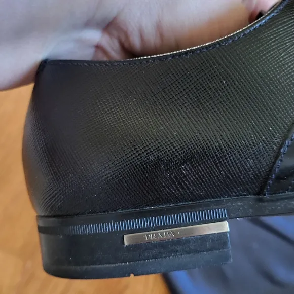 Prada Men's Black Leather Shoes