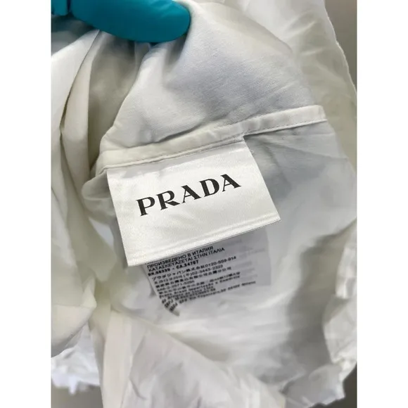 Prada Men's Off-White Dress Shirt Men's Size 40 15 3/4 Designer Luxury