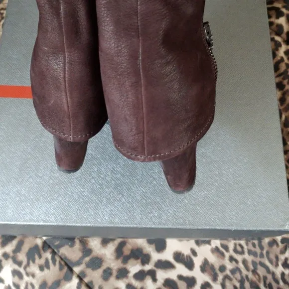 PRADA ***SALE***Fold Over Leather Zip Up Booties