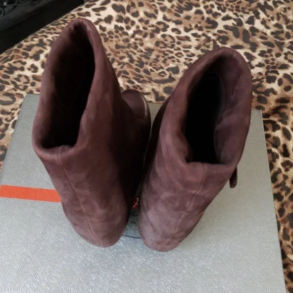 PRADA ***SALE***Fold Over Leather Zip Up Booties