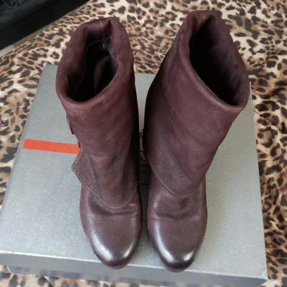 PRADA ***SALE***Fold Over Leather Zip Up Booties