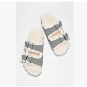 Project Cloud Genuine Suede House Slippers for Women Cozy Sandals Grey Sz.6.5