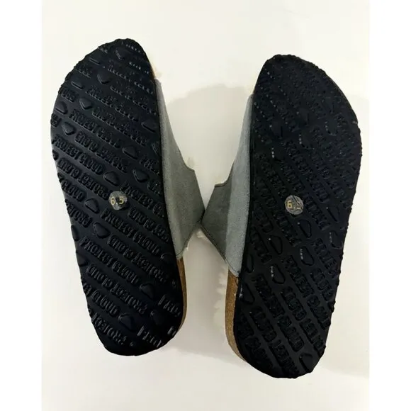 Project Cloud Genuine Suede House Slippers for Women Cozy Sandals Grey Sz.6.5