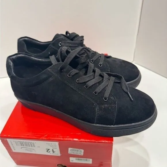 Propet Kinzey Women's Suede Sneakers Shoes size 12 WD black