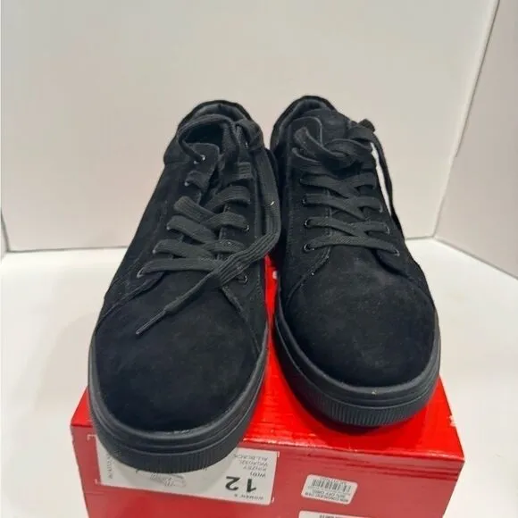 Propet Kinzey Women's Suede Sneakers Shoes size 12 WD black
