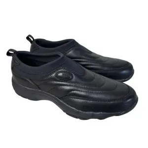 Propet Walking Shoes Black Slide-On Mens US10M(B) W3851 Leather Orthotic Sneaker