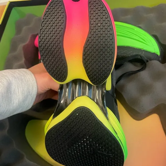 Puma Black and Neon Running Shoes