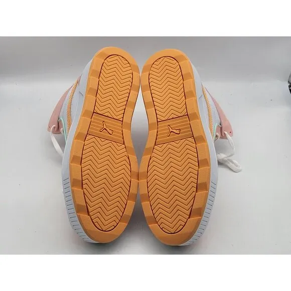 Puma Karmen Rebelle Mid 388729-07 White Orange Mens Casual Pink Shoes Size 7
