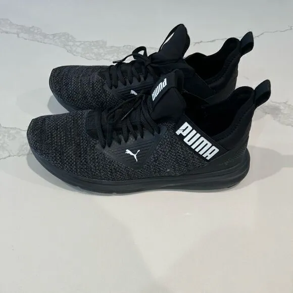 Puma men’s 9.5 black sneakers excellent condition