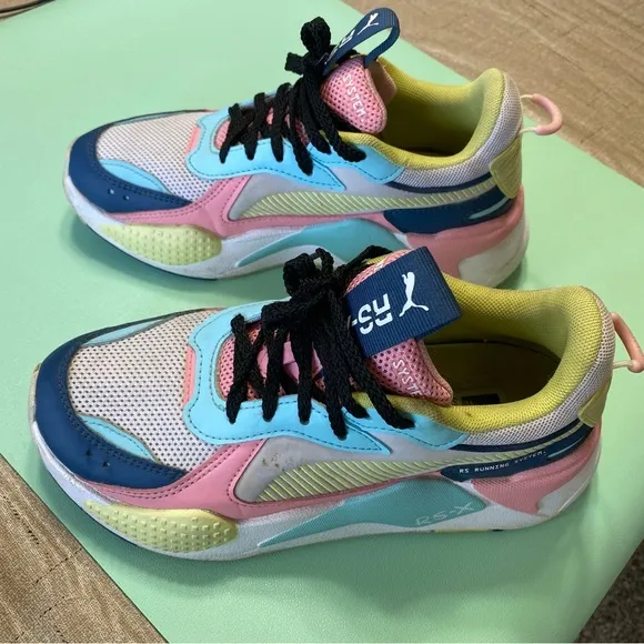 Puma RS-X Junior Dark Denim Gulf Stream Running System Girl’s Sneakers Size 4.5