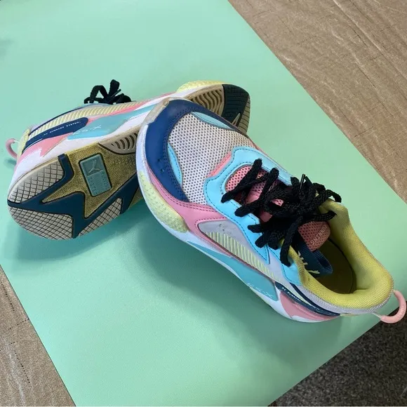 Puma RS-X Junior Dark Denim Gulf Stream Running System Girl’s Sneakers Size 4.5