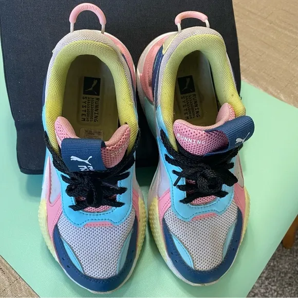 Puma RS-X Junior Dark Denim Gulf Stream Running System Girl’s Sneakers Size 4.5