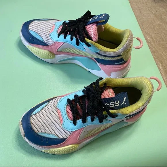 Puma RS-X Junior Dark Denim Gulf Stream Running System Girl’s Sneakers Size 4.5