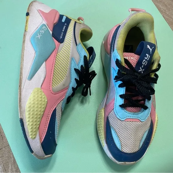 Puma RS-X Junior Dark Denim Gulf Stream Running System Girl’s Sneakers Size 4.5