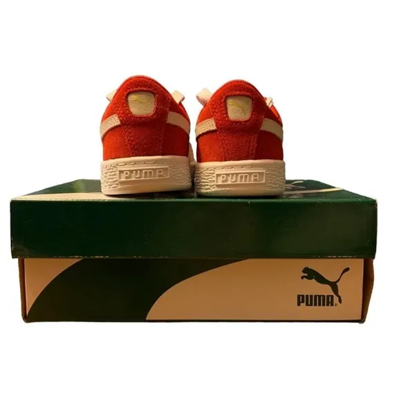Puma Suede Infant Sneakers - Red &amp; White, Size 1C, Brand New in Box