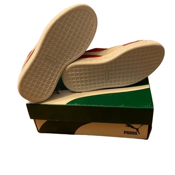 Puma Suede Infant Sneakers - Red &amp; White, Size 1C, Brand New in Box